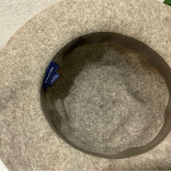 Hat Attack Tan Gray Wool Felt Hat With Brown  Ribbon Band - Picture 2 of 8